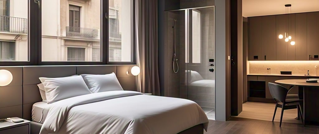 apartahotel habitación baño